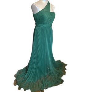 ASOS Petite New Women’s Green Evening Dress One Shoulder Tulle wired hem…